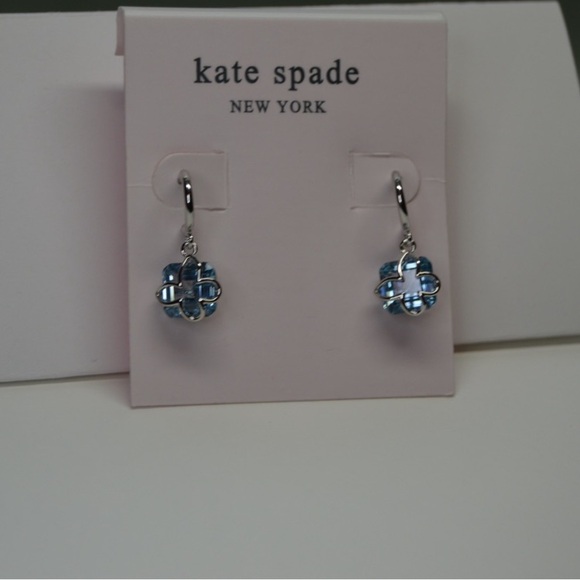 NWT Kate Spade “Something Sparkly Spade Huggies” Earrings - Picture 9 of 12
